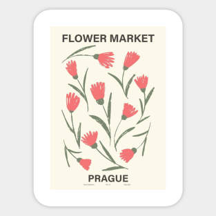 Flower Market Prague Sticker